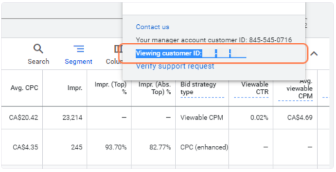 how to find your google ads customer id